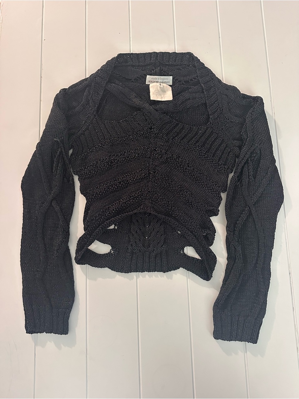 Rare Archival Delphine Wilson x Bergdorf Goodman knitted by hand sweater